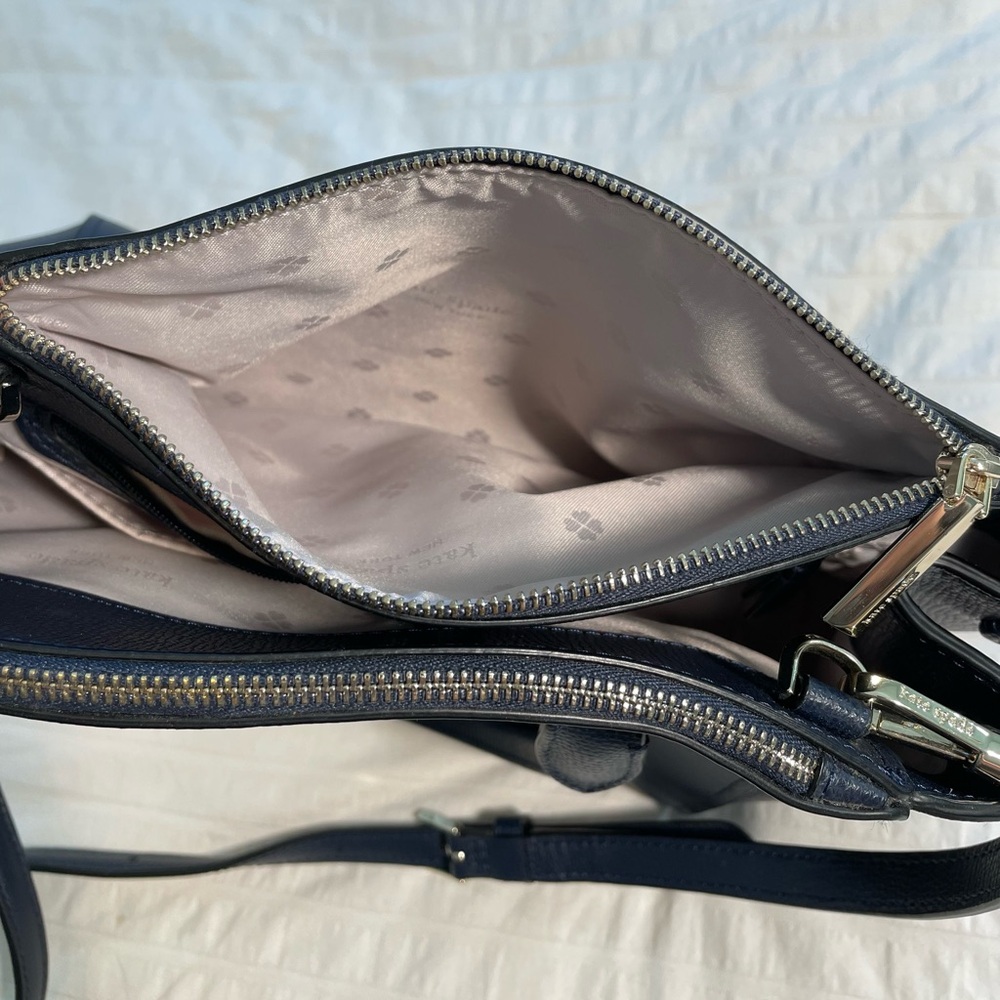 Kate Spade Sydney Small Double-Zip Blazer Blue Satchel Bag - Picture 14 of 16